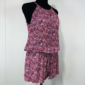 GAP Pink and Purple Spaghetti Strap Romper Shorts Size Medium Women’s